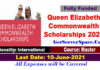 Queen Elizabeth Commonwealth Scholarships for International Students 2021 [Fully Funded]