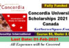 Concordia University Scholarships 2021 in Canada For BS,MS & PhD[Fully Funded]