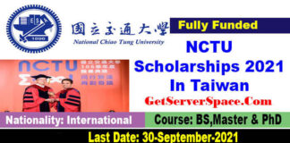 National Chiao Tung University Scholarships 2021 In Taiwan Fully Funded