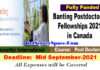 Banting Postdoctoral Fellowships 2021 in Canada [Fully Funded]