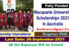 Macquarie University SQA Scholarships 2021 in Australia Funded