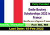 Emile Boutmy Scholarships 2022 in France