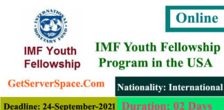 IMF Youth Fellowship Program for the young leaders in the USA 2021