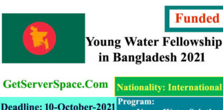 Young Water Funded Fellowship Program in Bangladesh 2021