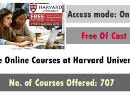 Free Online Courses 2022 at Harvard University