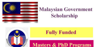 Malaysian Government Fully Funded Scholarship 2022