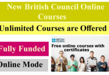 New British Council Fully Funded Online Courses 2022