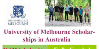 University of Melbourne Fully Funded Scholarships 2022 in Australia