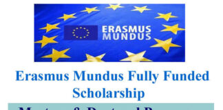 Erasmus Mundus Fully Funded Scholarship by European Union 2023-24