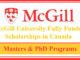 McGill University Fully Funded Scholarships 2022-23 in Canada