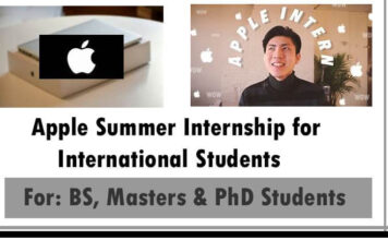 Summer Apple Internship 2022-2023 for International Students